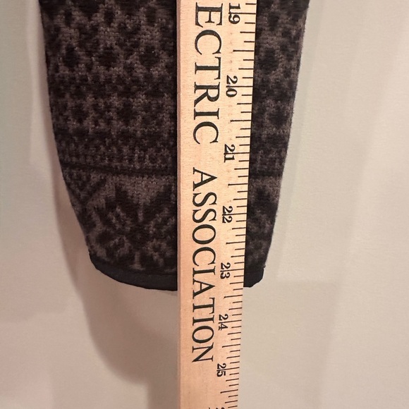 L L Bean Fleece Full Zip Jacket Native Aztec Print Sz Small Soft Cozy Casual - Picture 5 of 12